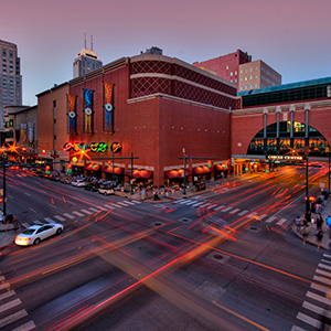 downtown Indianapolis on South Capitol Ave. 