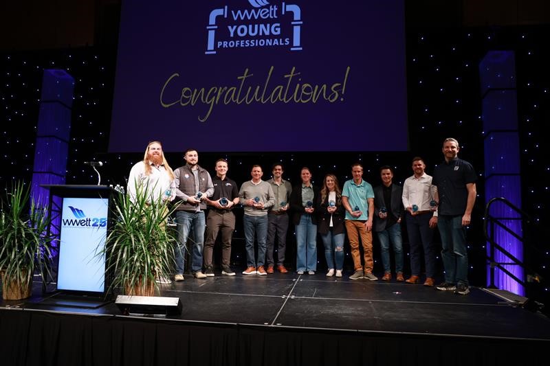 Group picture of the YP Awards winners onstage at WWETT 2025