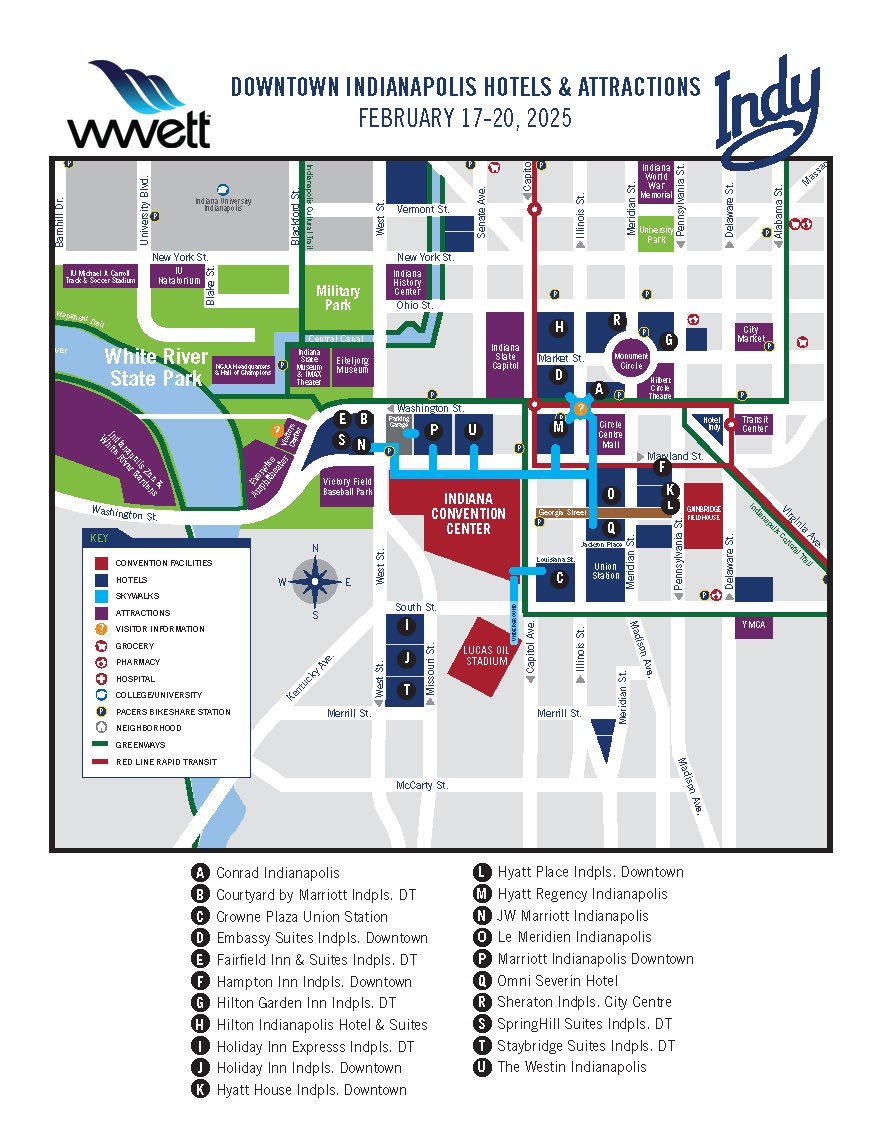 WWETT Show Downtonw Indianapolis Hotels & Attractions