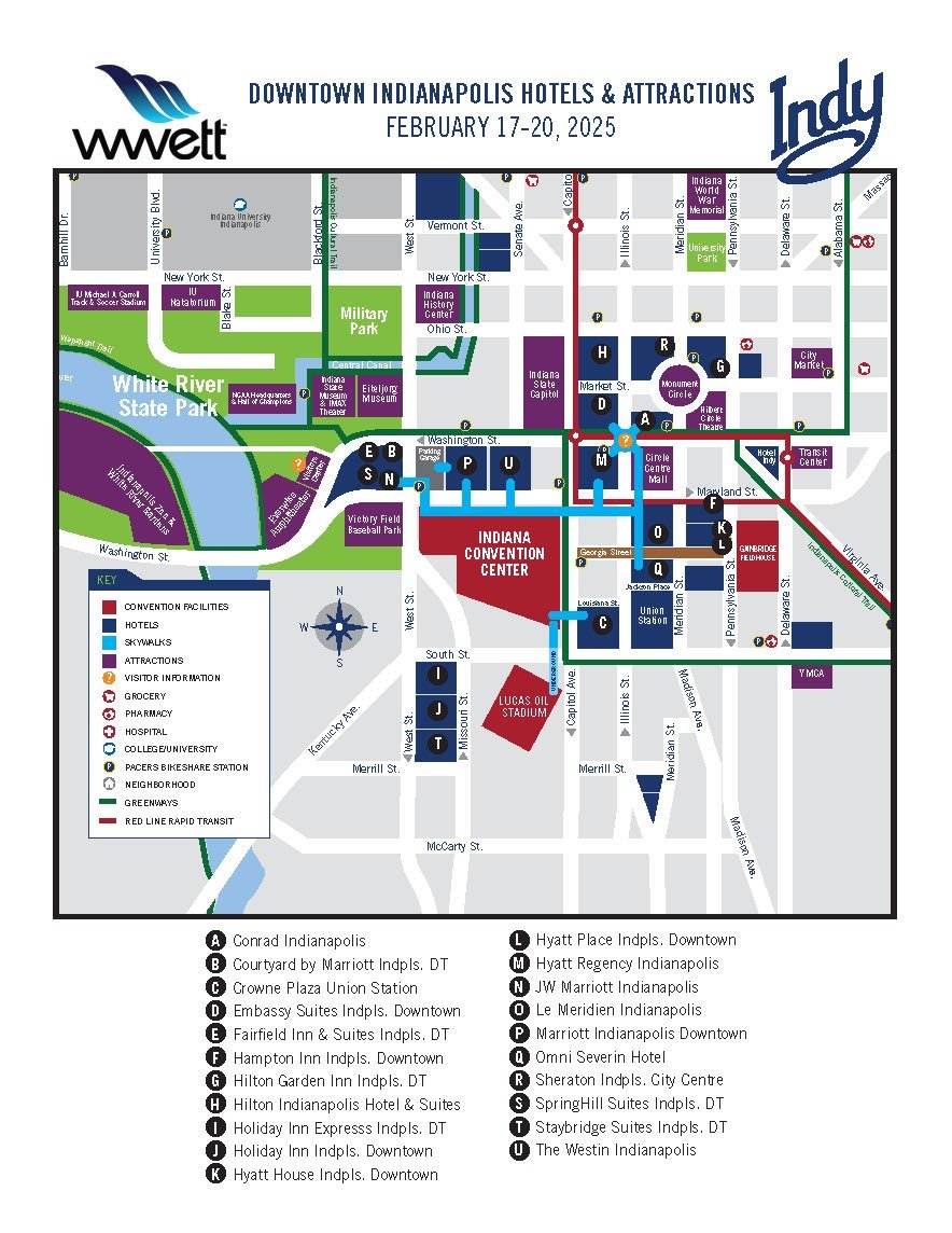 WWETT Show Downtonw Indianapolis Hotels & Attractions
