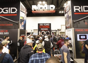 Rigid Exhibitor Booth with attendees