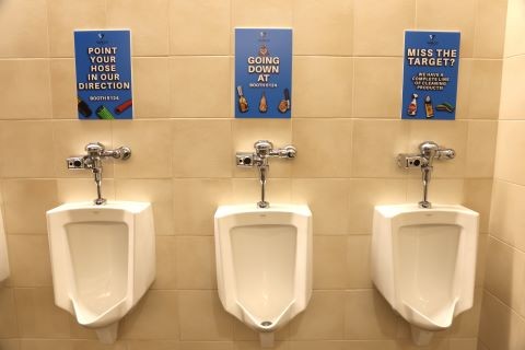 urinal signage at WWETT
