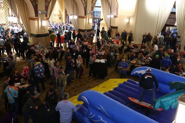aerial view of the WWETT welcome party